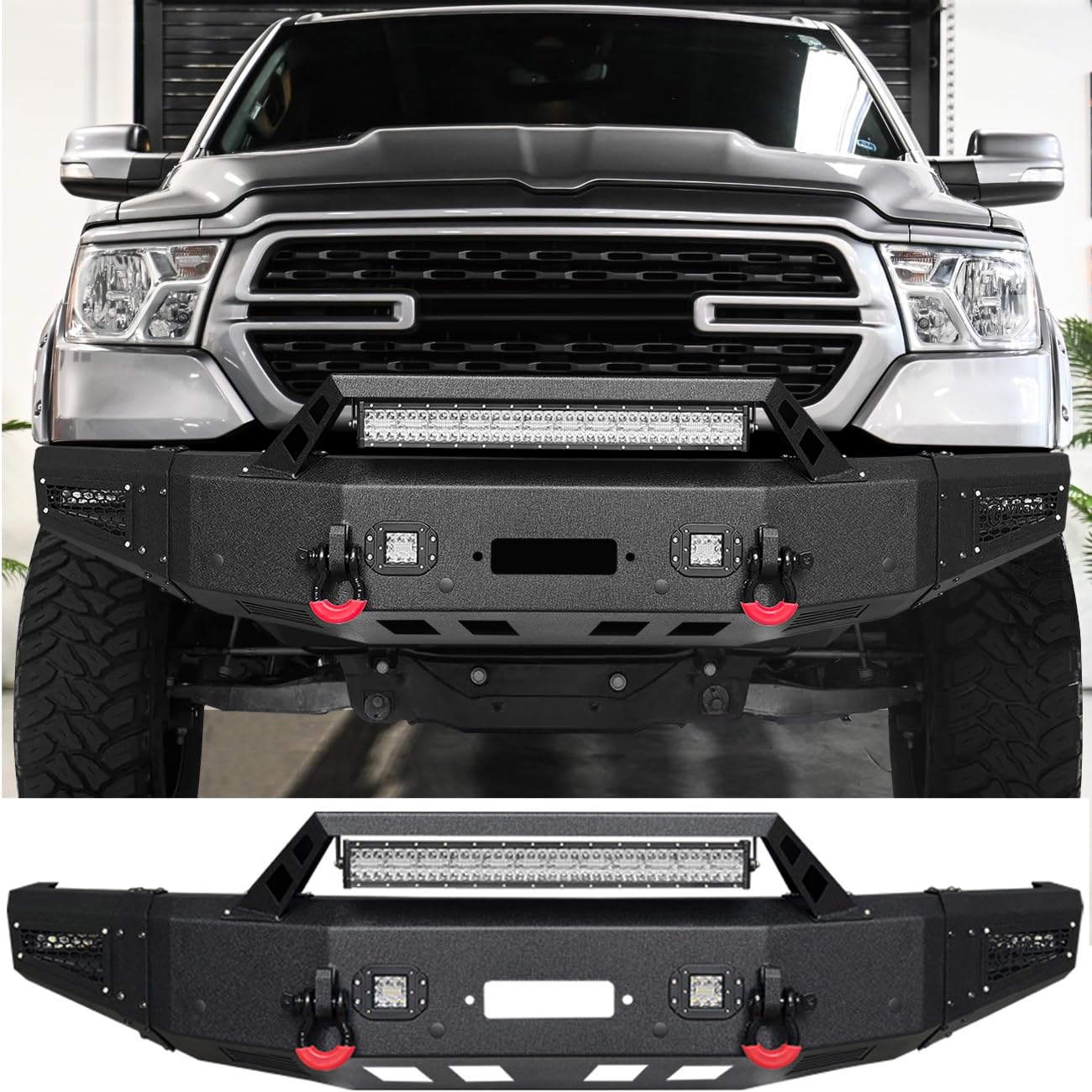 Amazon.com: Vijay Front Bumper Fits 2019-2024 RAM 1500 with Winch